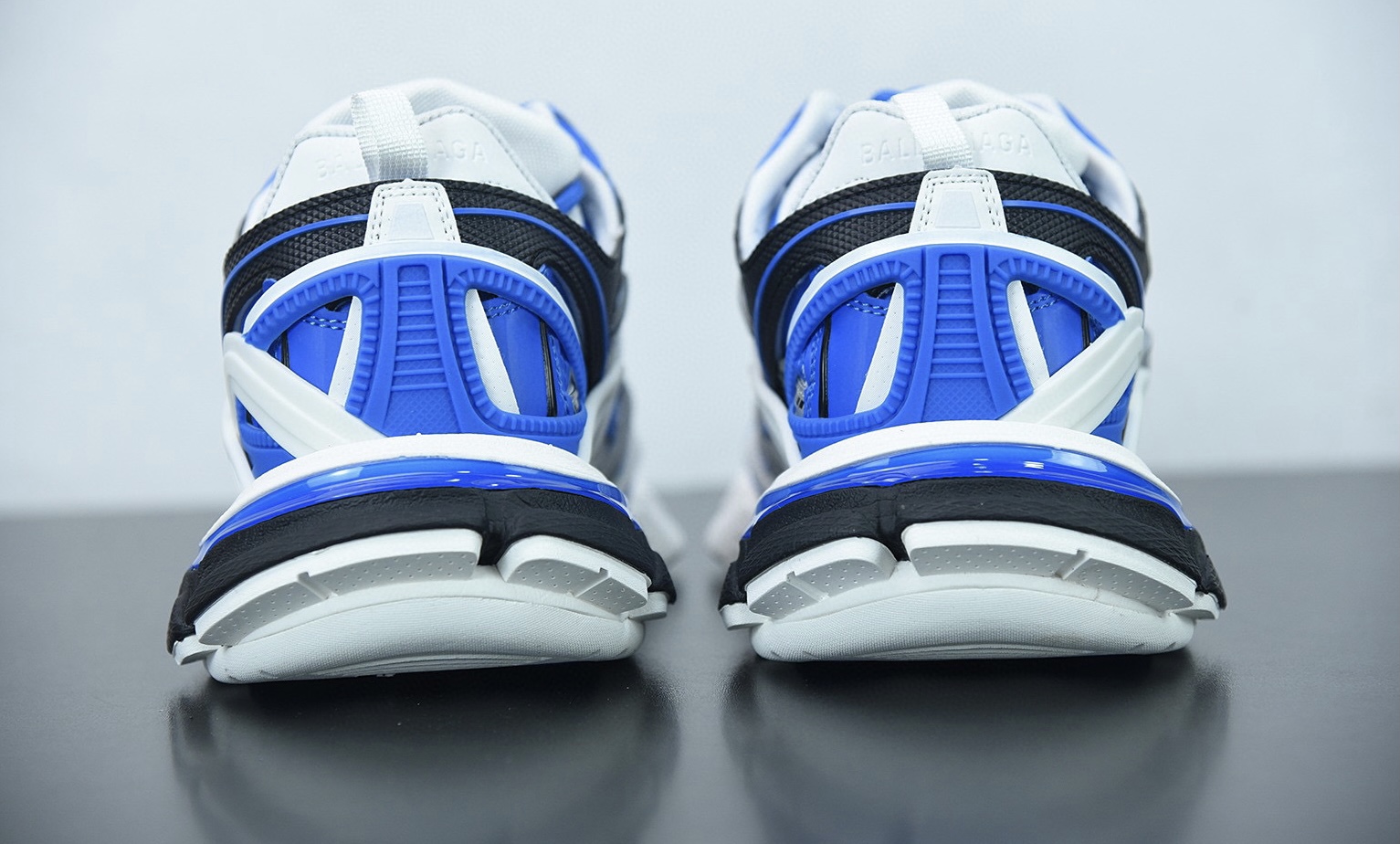 Balenciaga Men?s Track 2.0 in Blue grey and white sneaker