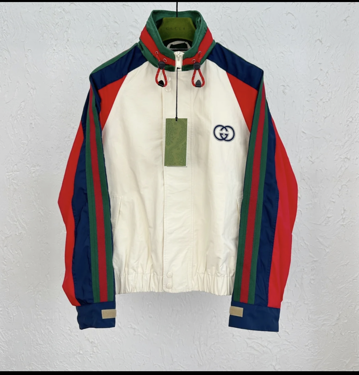 GUCCI COTTON NYLON JACKET WITH PATCH