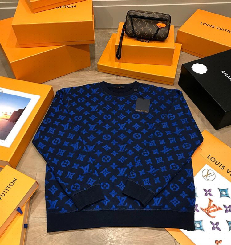 LOUIS VUITTON OCEAN BLUE MONOGRAM SWEATSHIRT