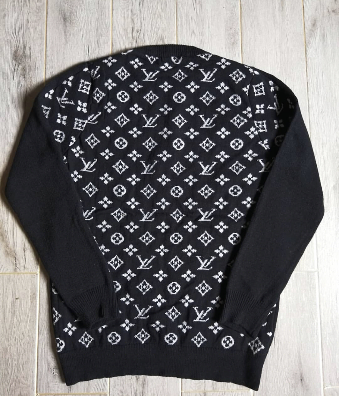 LOUIS VUITTON HALF AND HALF MONOGRAM KNITWEAR