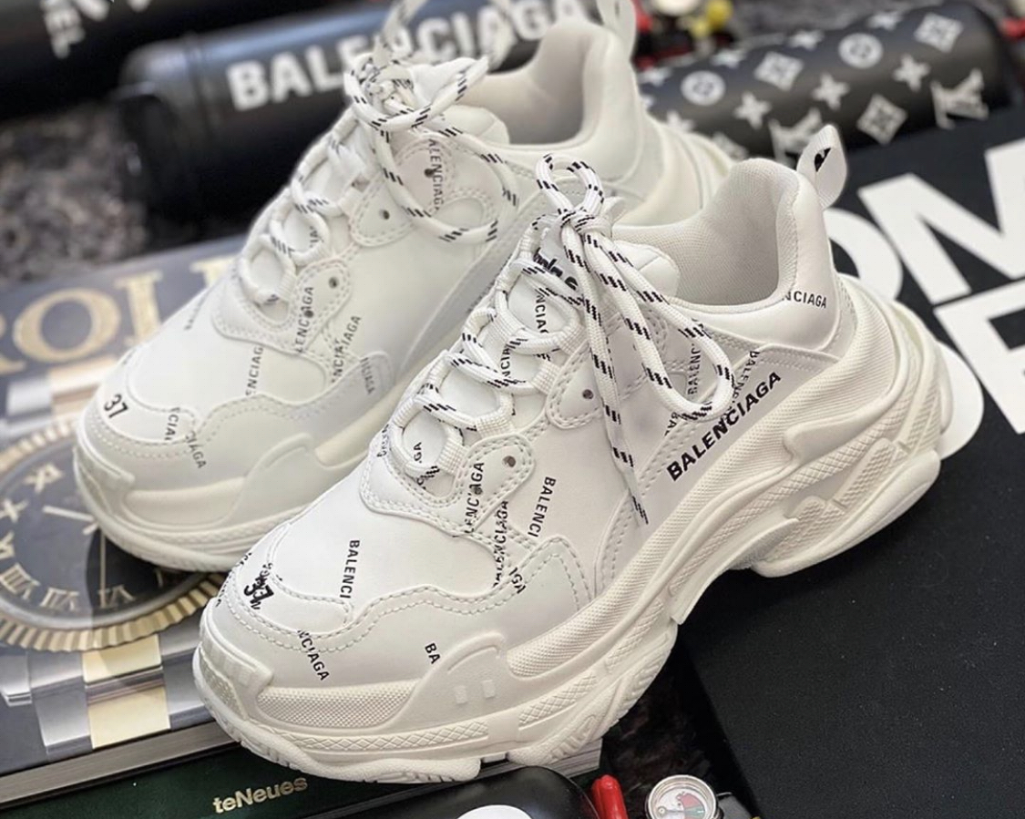 ALLOVER LOGO TRIPLE S SNEAKER White
