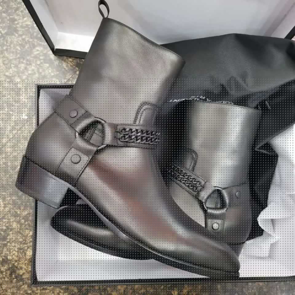 AMIRI BLACK CHAIN LEATHER BLACK HIGH BOOTS 2020