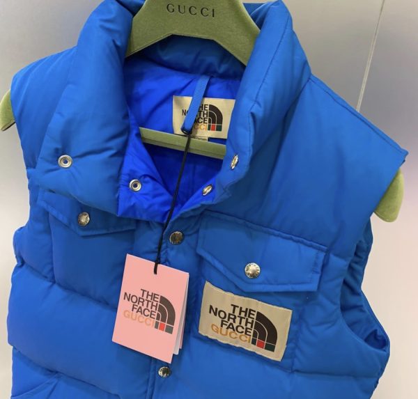 GUCCI X THE NORTH FACE DOWN VEST BLUE