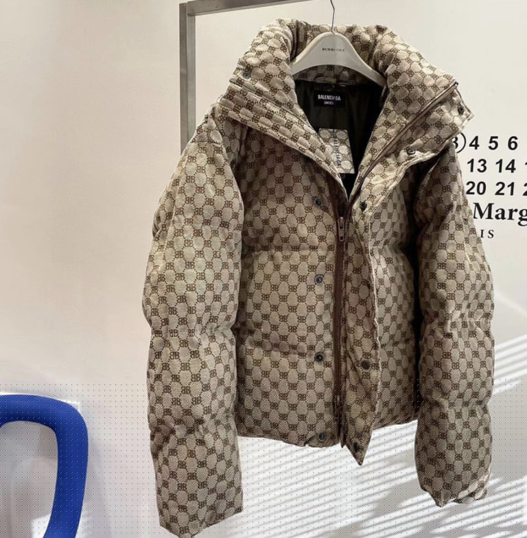 GUCCI X BALENCIAGA THE HACKER PROJECT HACKER BB PUFFER JACKET