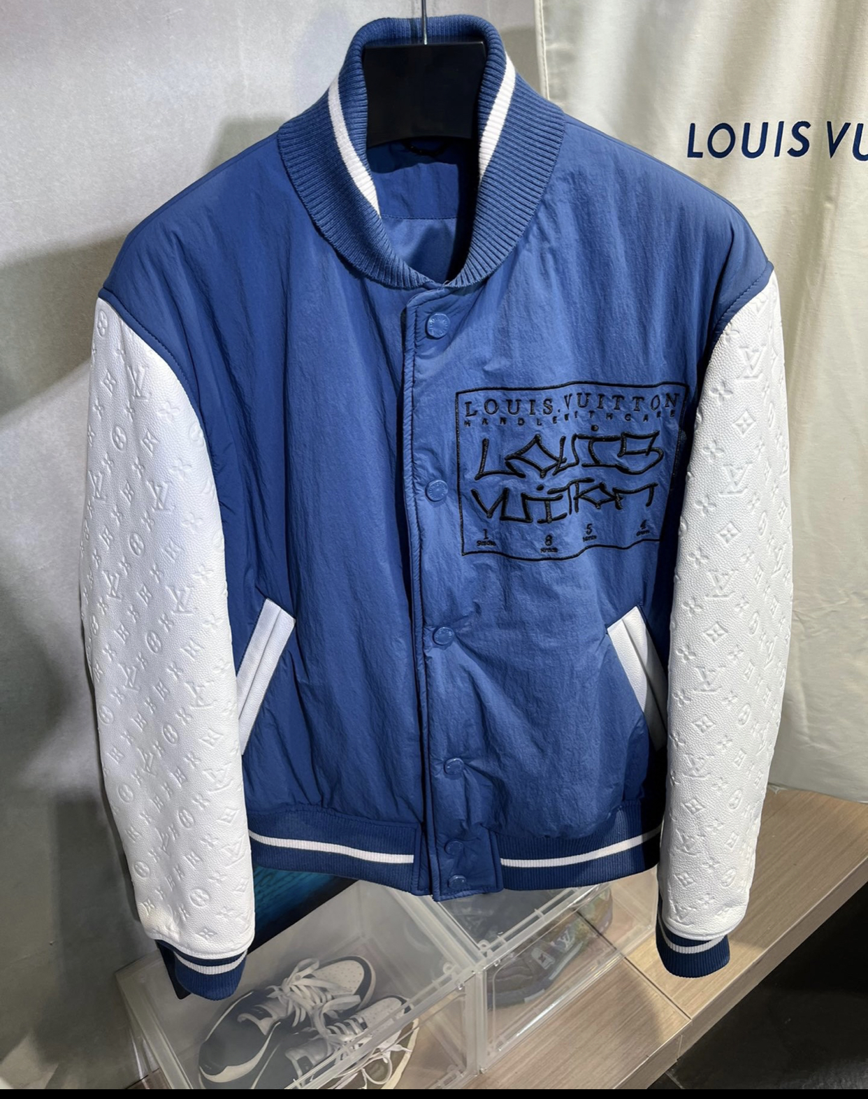 LOUIS VUITTON MIXED LEATHER TEDDY JACKET