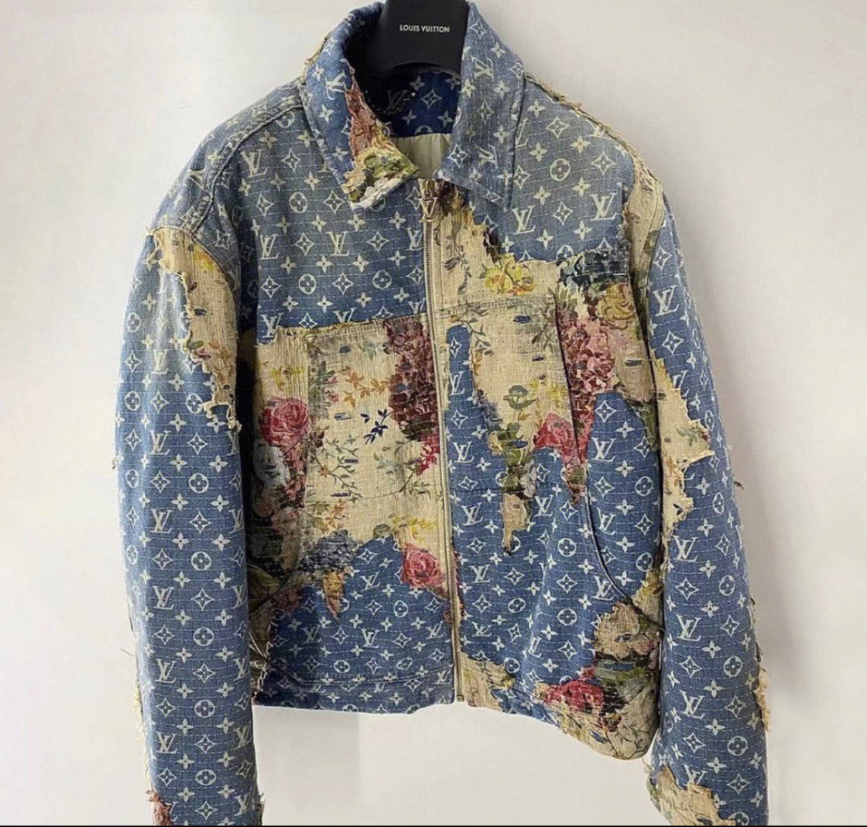 LOUIS VUITTON DESTROYED WORKWEAR DENIM JACKET