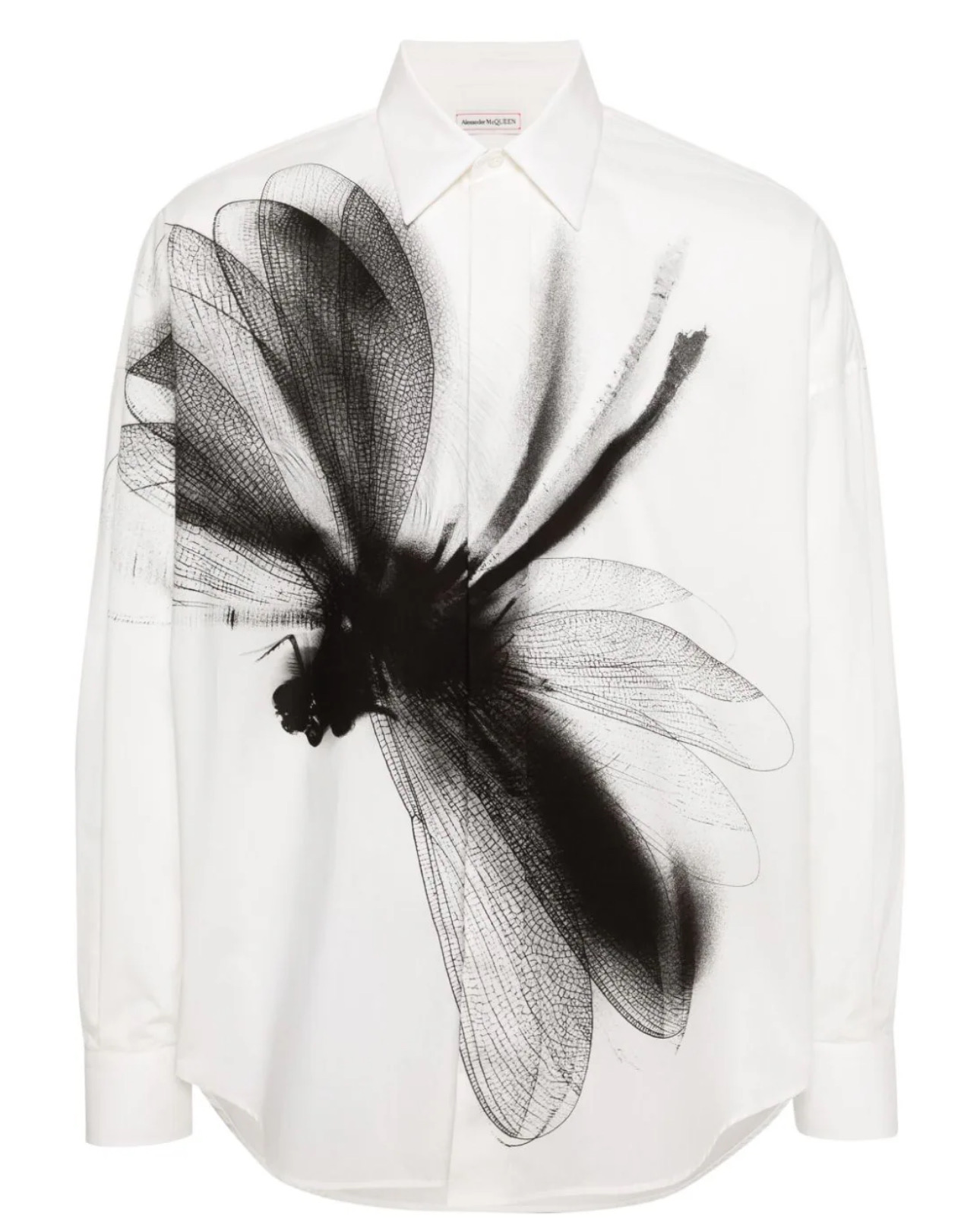 Alexander McQueen dragonfly-print cotton shirt