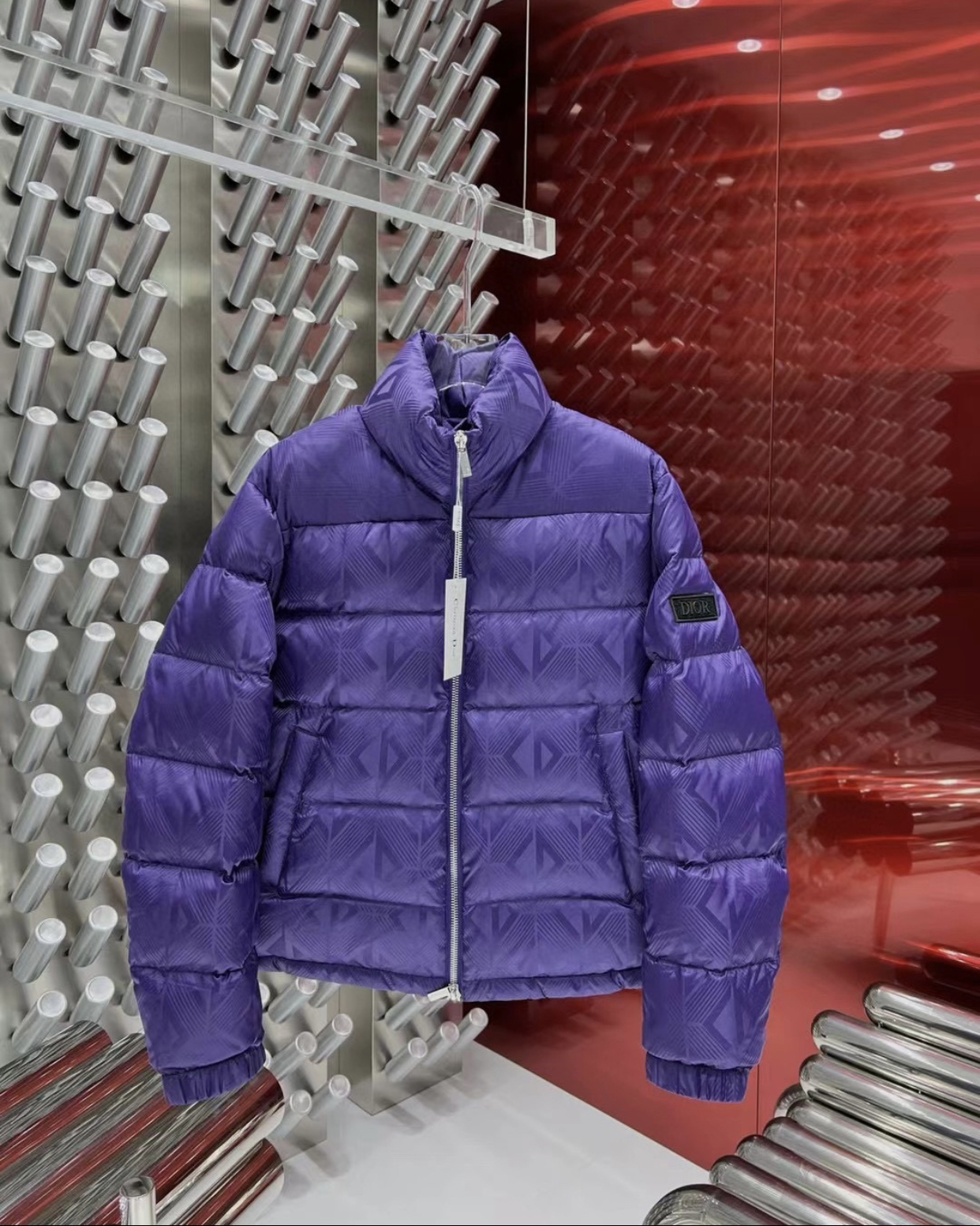 DIOR DIAMOND MIRAGE SKI CAPSULE DOWN PURPLE JACKET