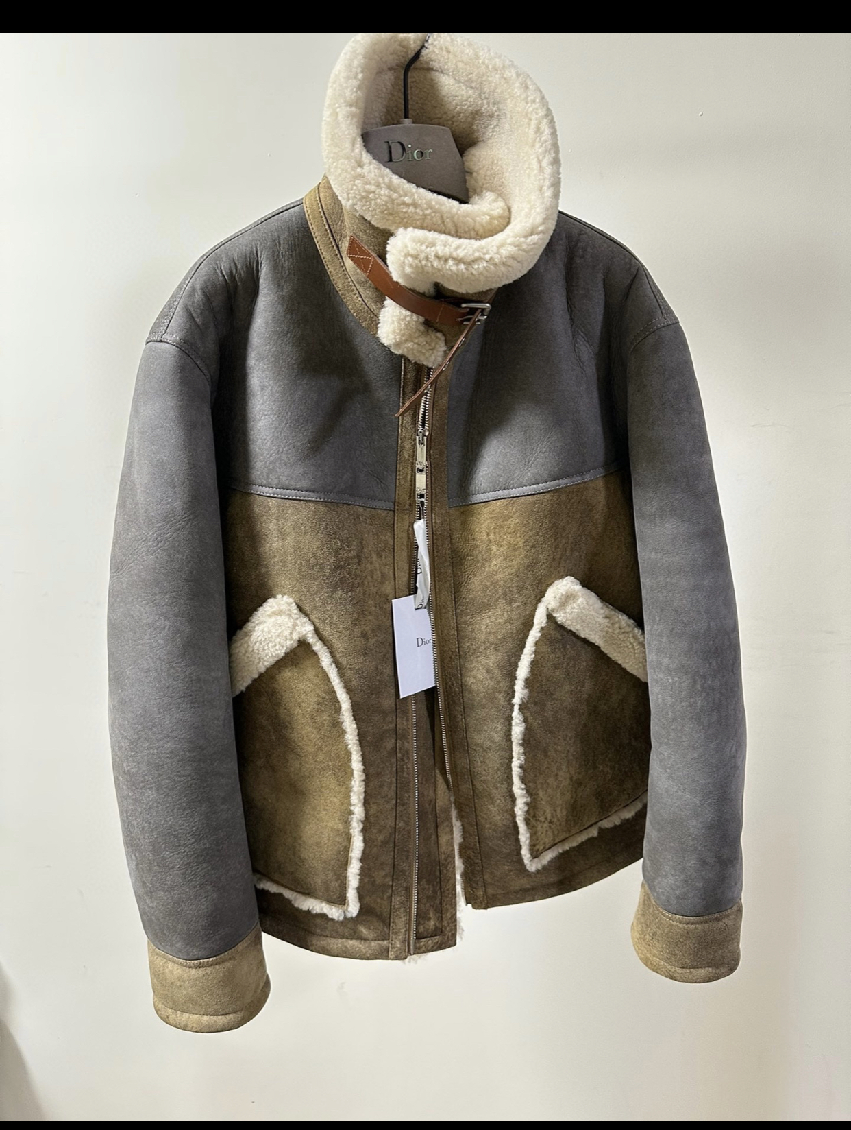 DIOR BLOUSON BOMBARDIER JACKET BROWN LAMBSKIN SUEDE