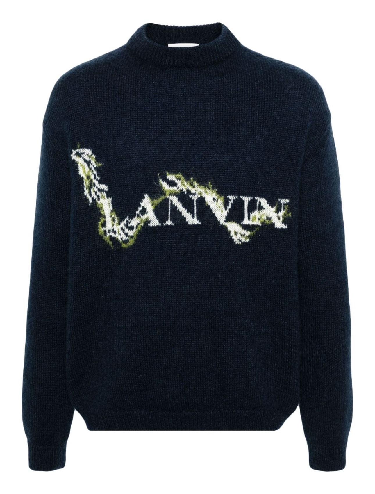 Lanvin mock-neck logo-jacquard jumper