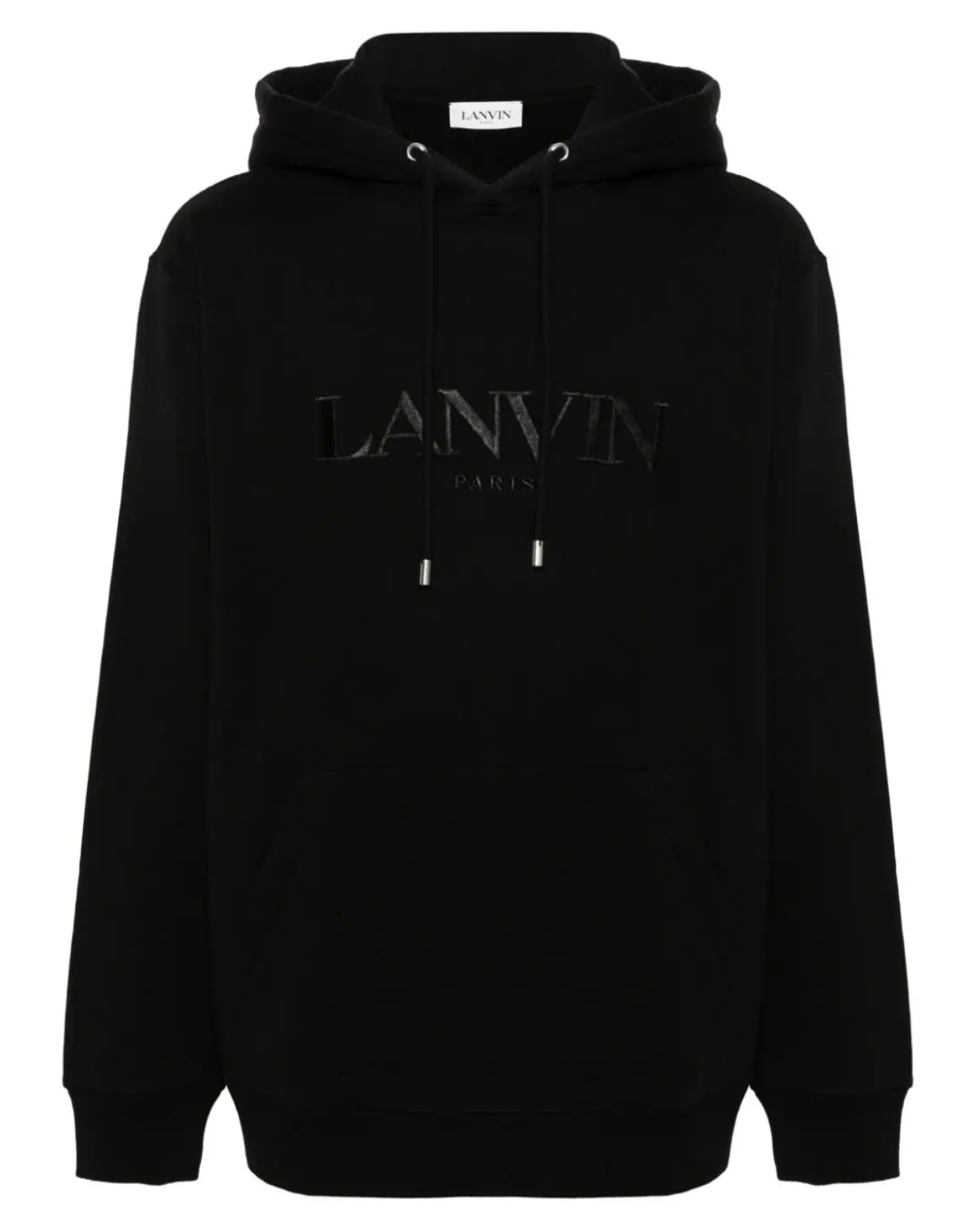 Lanvin embroidered-logo-cotton hoodie