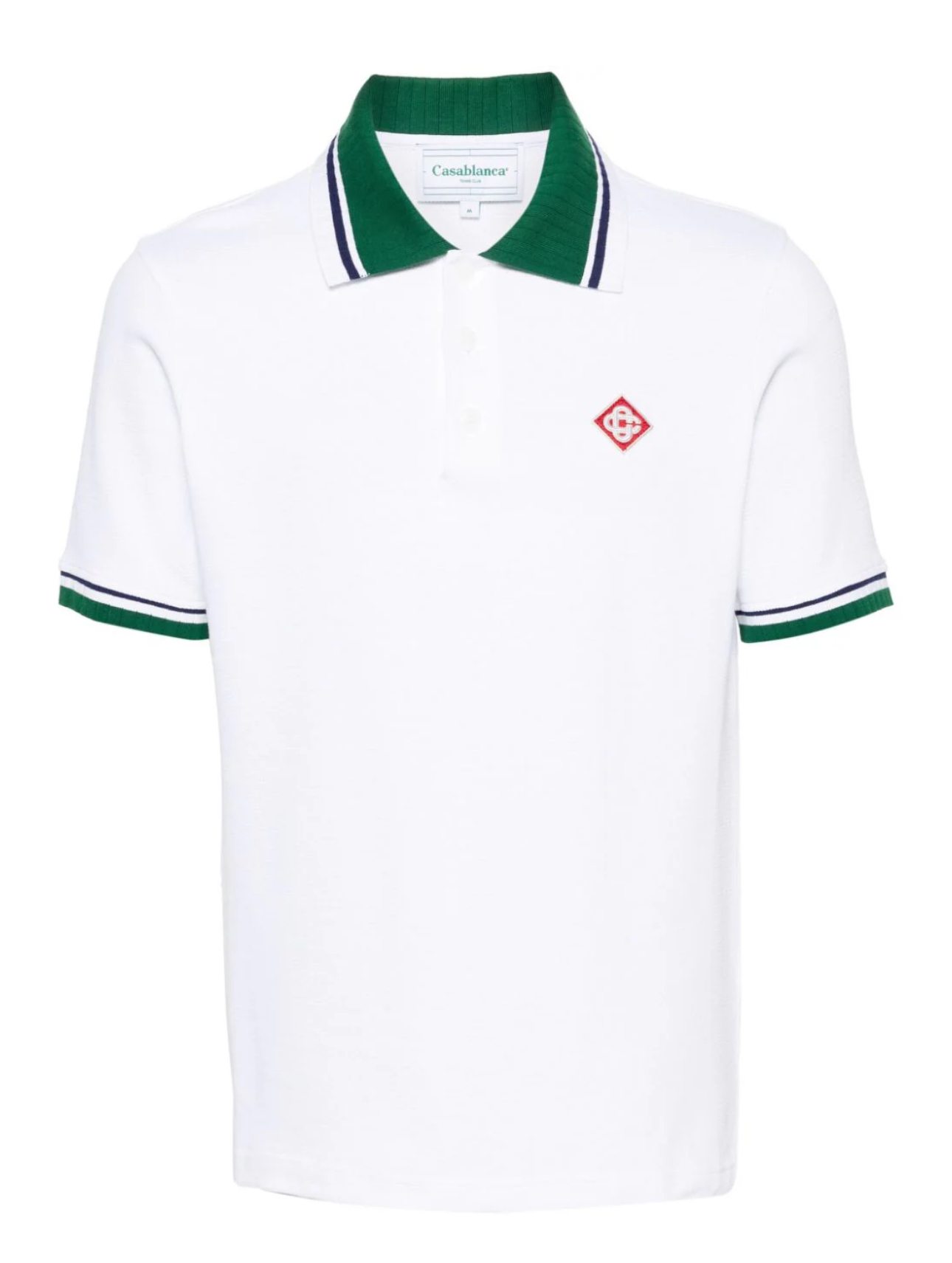 Casablanca logo-patch polo shirt