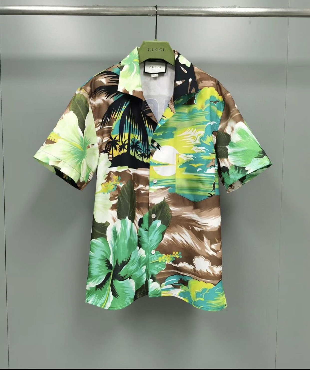 GUCCI PRINTED VISCOSE  BOWLING SHIRT