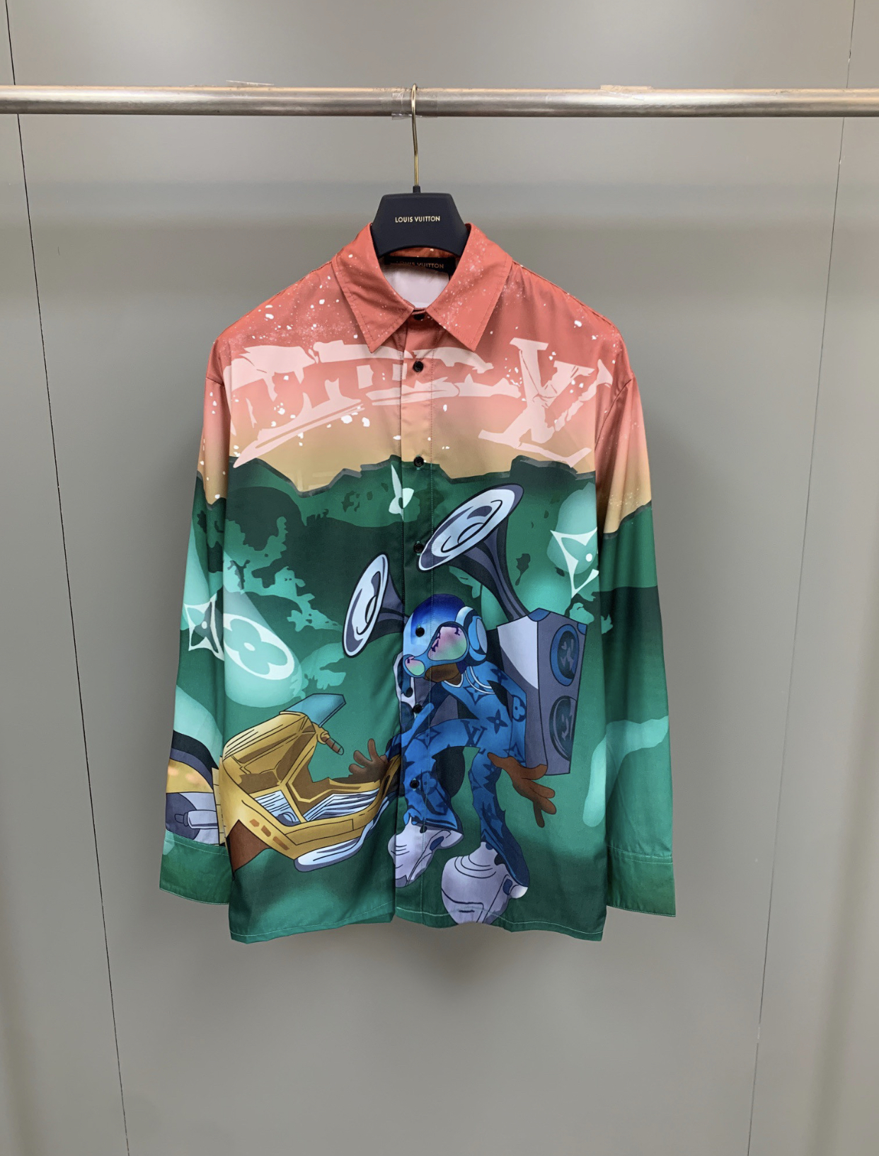 LOUIS VUITTON PRINTED LONG-SLEEVED SHIRT