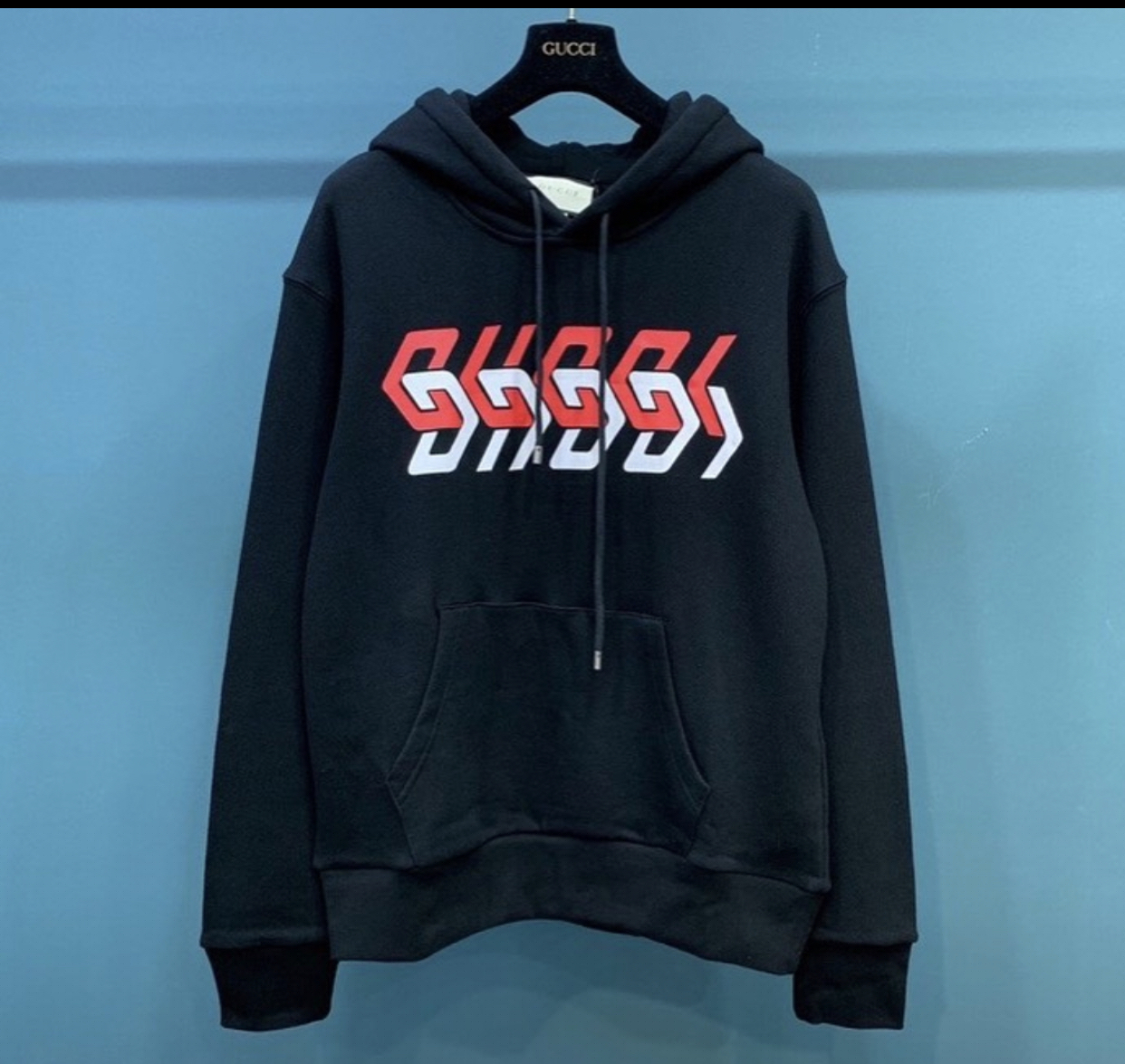 GUCCI JERSEY SWEATSHIRT WITH GUCCI MIRROR PRINT