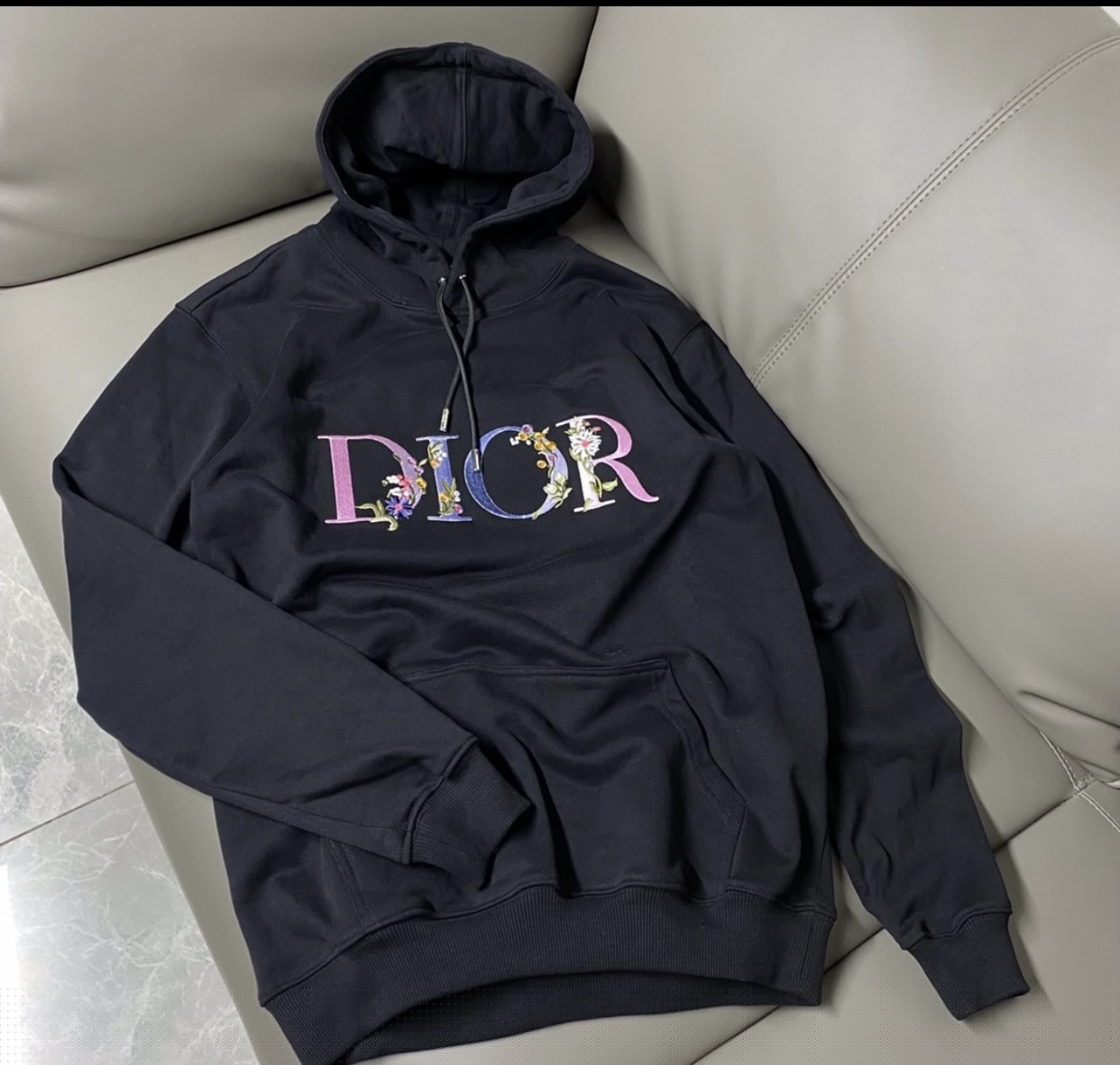 DIOR OVERSIZED FLOWER HOODIE