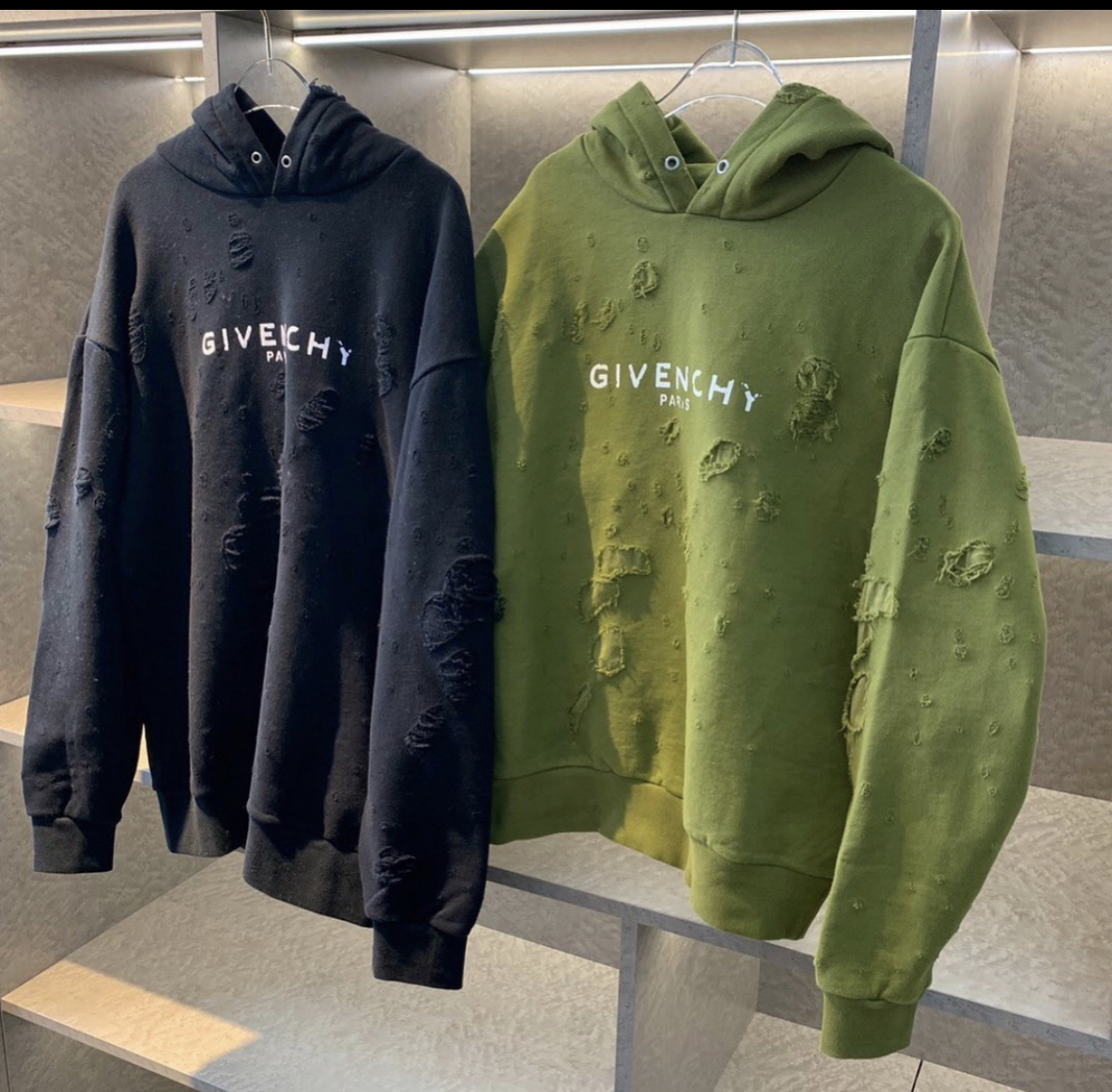 GIVENCHY PARIS DESTROYED HOODIE