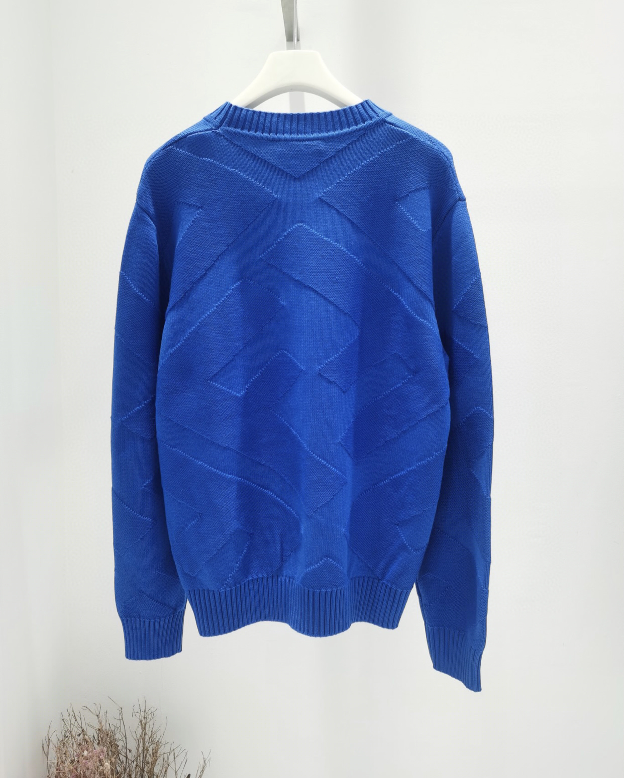 FENDI BLUE WOOL PULLOVER