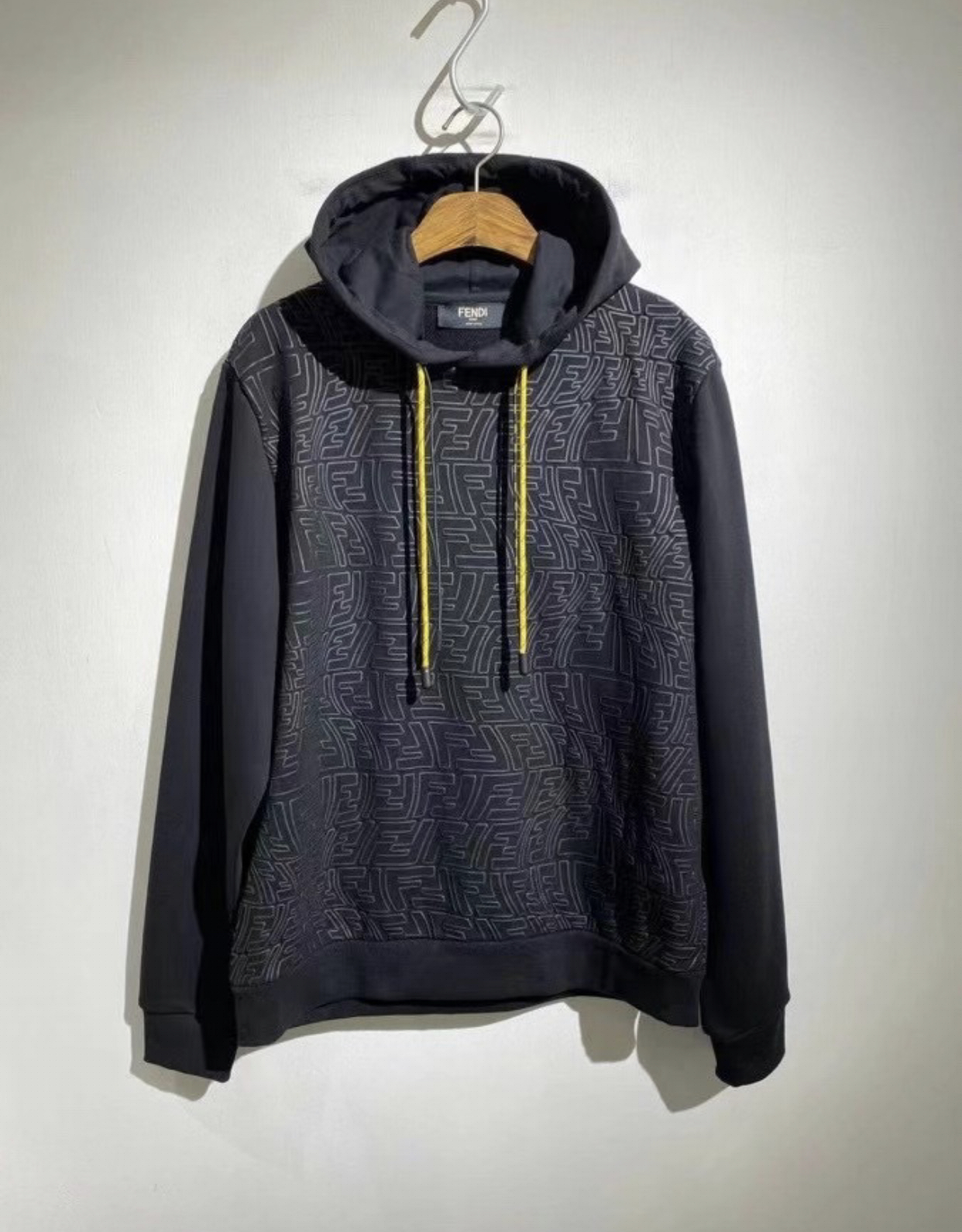 FENDI BLACK JERSEY SWEATSHIRT