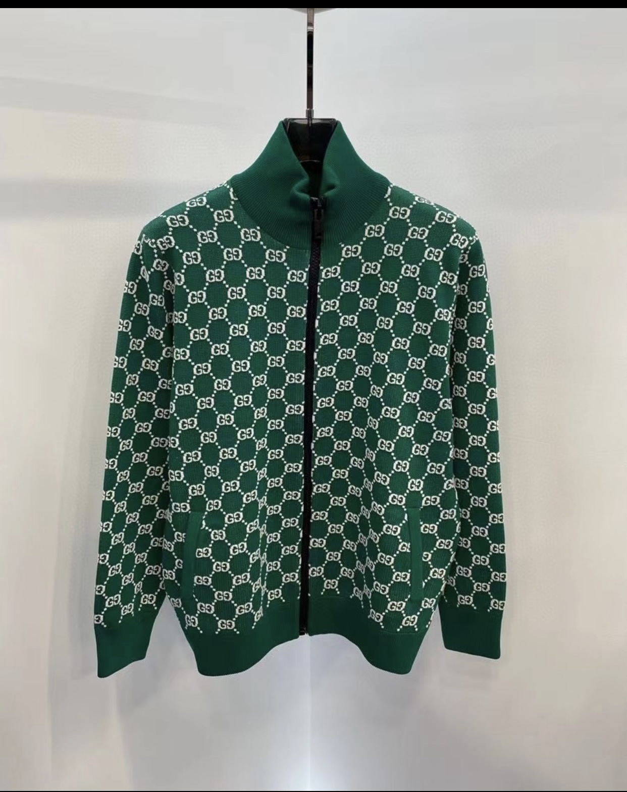 GUCCI GREEN KNITWEAR CARDIGAN