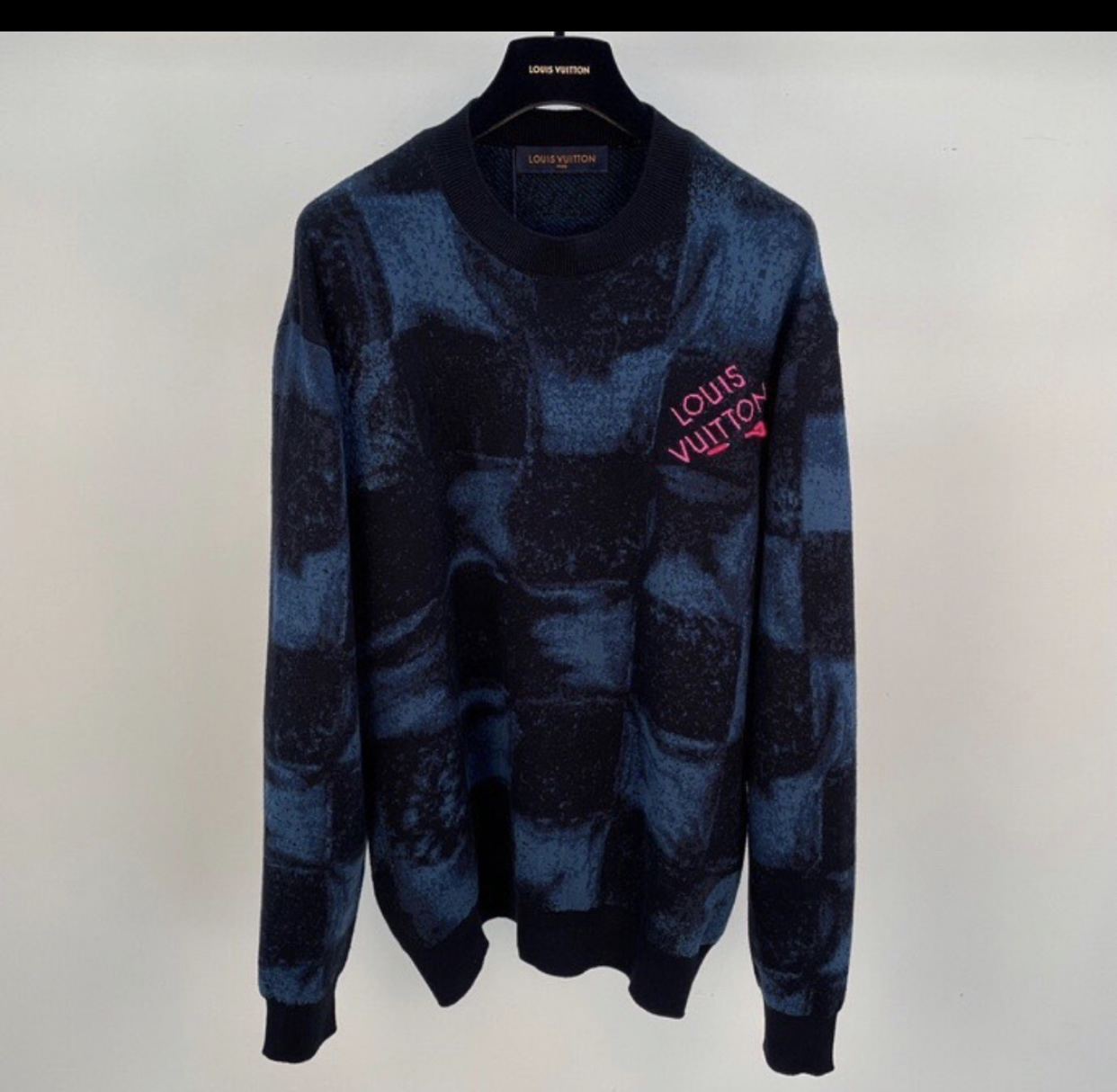LOUIS VUITTON DAMIER SALT JACQUARD CREWNECK SWEATSHIRT