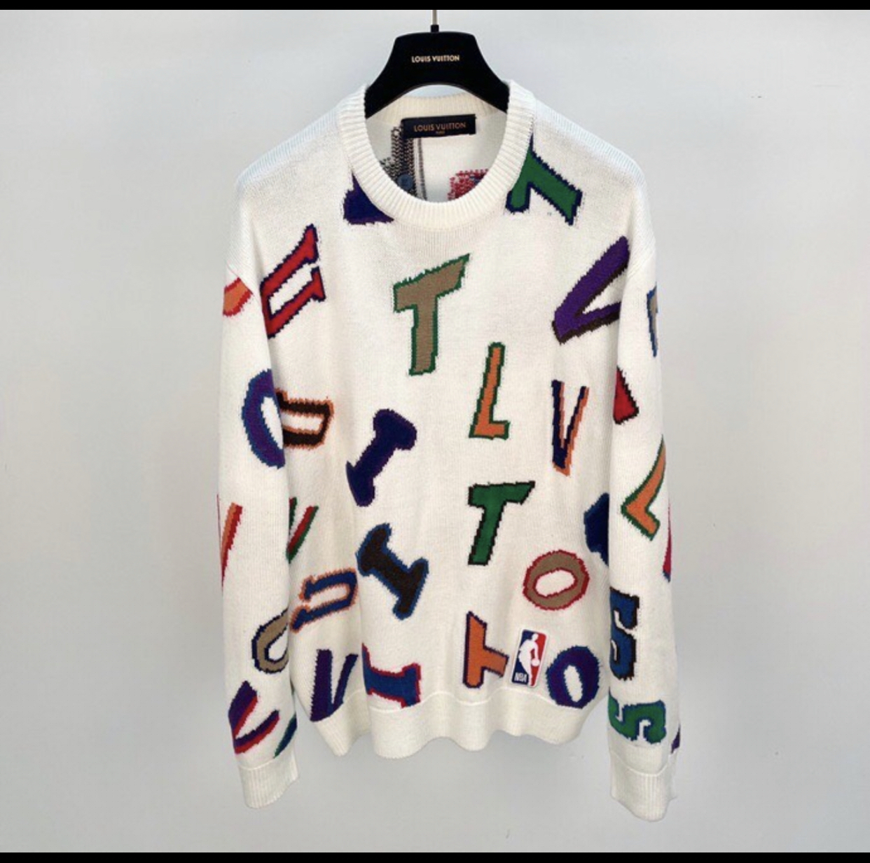 LV X NBA LETTERS CREWNECK KNITWEAR