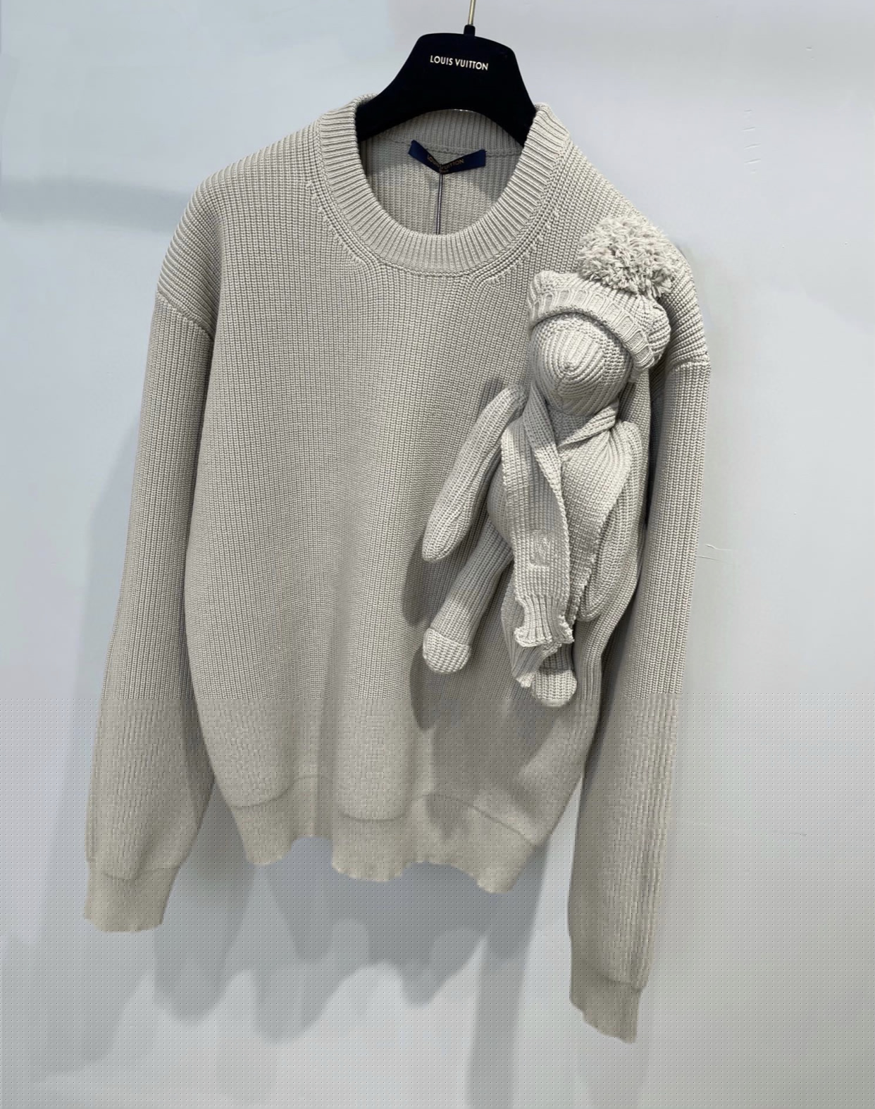 LOUIS VUITTON STITCHED TEDDY PULLOVER
