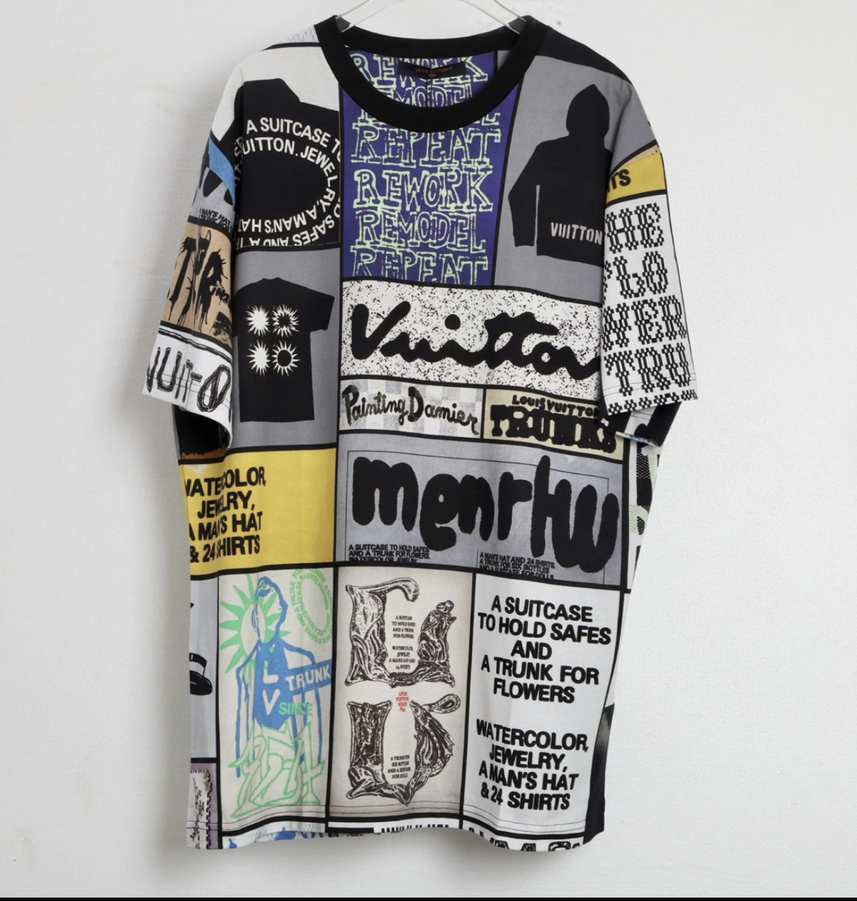 LOUIS VUITTON PRINTED COTTEN T-SHIRT