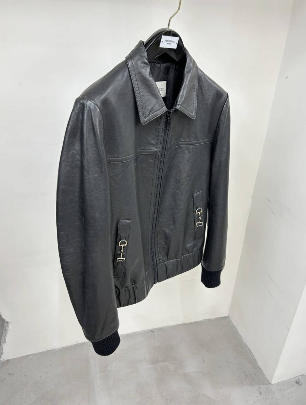 GUCCI LEATHER BOMBER JACKET
