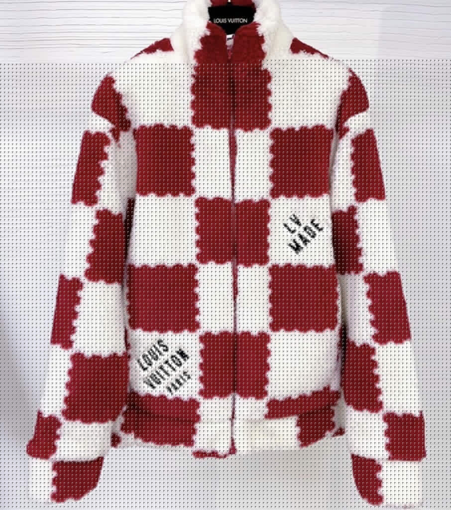 LOUIS VUITTON JACQUARD DAMIER FLEECE BLOUSON