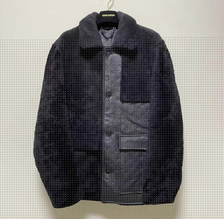 LOUIS VUITTON REVERSIBLE FLOWER MONOGRAM SHEARLING HOODIE