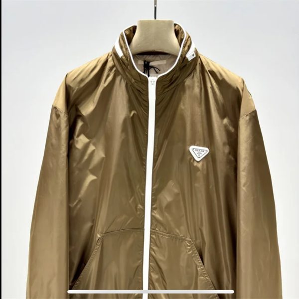 Prada Re-Nylon jacket Cinnamon/White