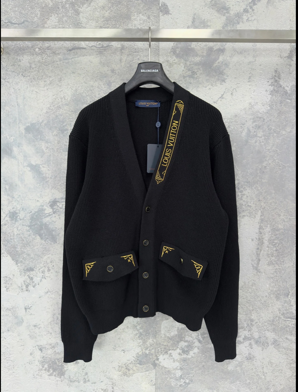 Louis Vuitton Embroidered Signature Cardigan