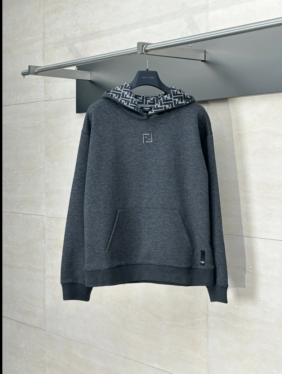 fendi embroidered-logo hoodie