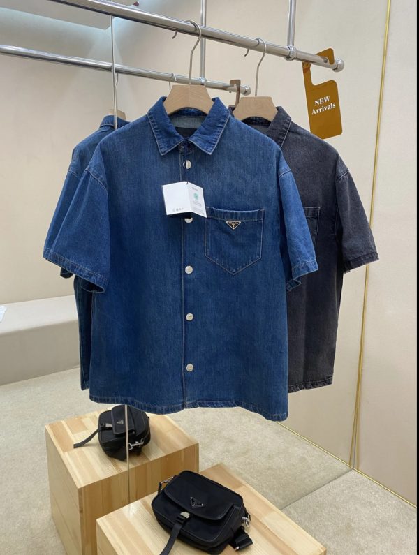 prada denim shirt