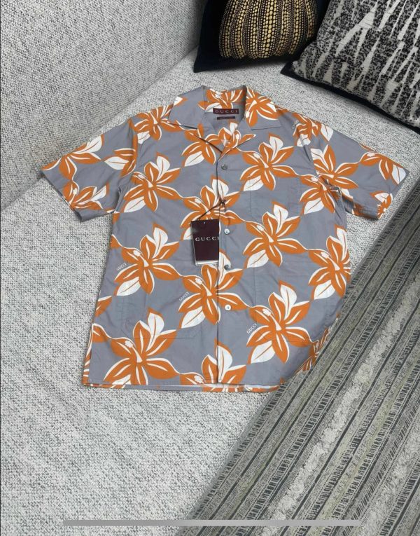Gucci PRINTED COTTON POPLIN SHIRT