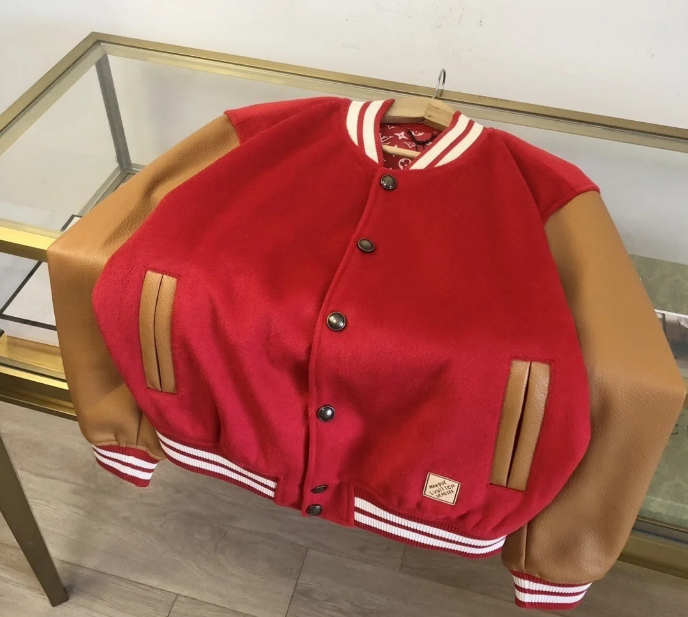 Louis Vuitton Vvn Leather Varsity Jacket