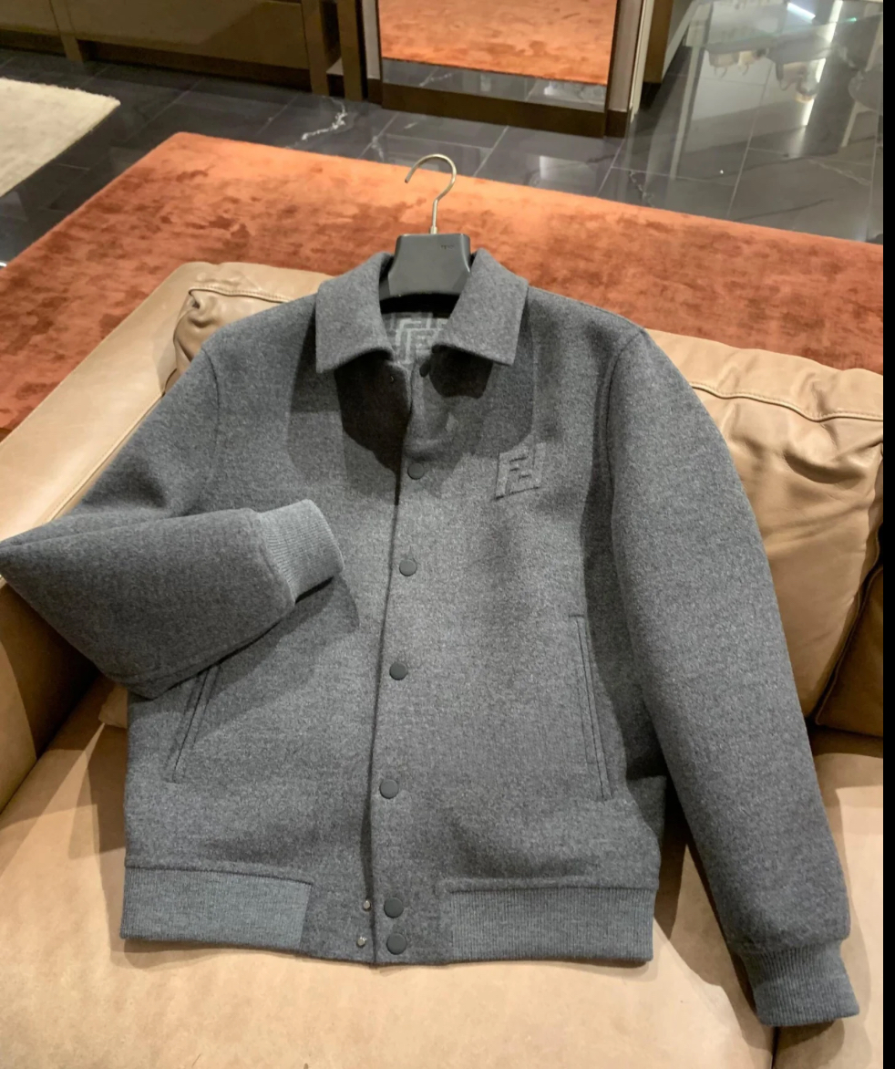 Fendi Grey wool blouson